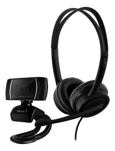 Combo Trust Doba 2 En 1 Home Office Webcam Hd + Auriculares