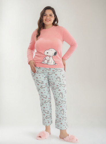 Pijama Para Mujer Snoopy Conejito Pantalon Sudadera Calida