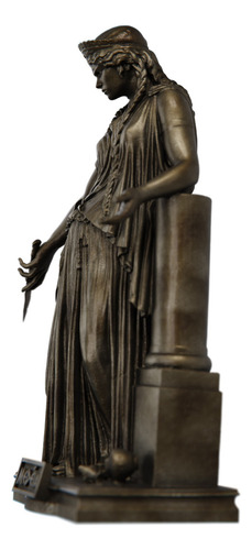 Estátua Medeia Mitologia Grega Estatueta Cor Cor Ouro Velho