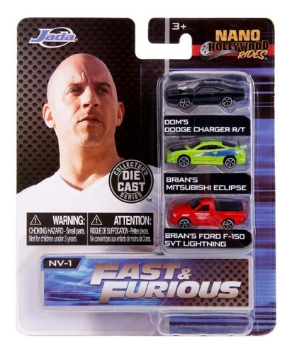 Set Nano Autos Diecast 1:65 Rápidos Y Furiosos 31123 Jada