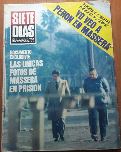 Revista Siete Dias N°842 3 Al 9 De Agosto De 1983  Massera