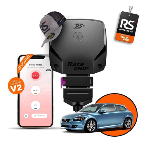 Chip De Potencia Volvo C30 2.5 Turbo T5 Racechip Rs V2 + App