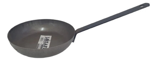 Sartén De Chapa Sin Enlozar Mango Planchuela 24cm Lozafer Color Negro
