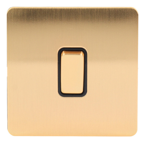 Placa De Panel Con Botón Pulsador, Imitación De Color Dorado