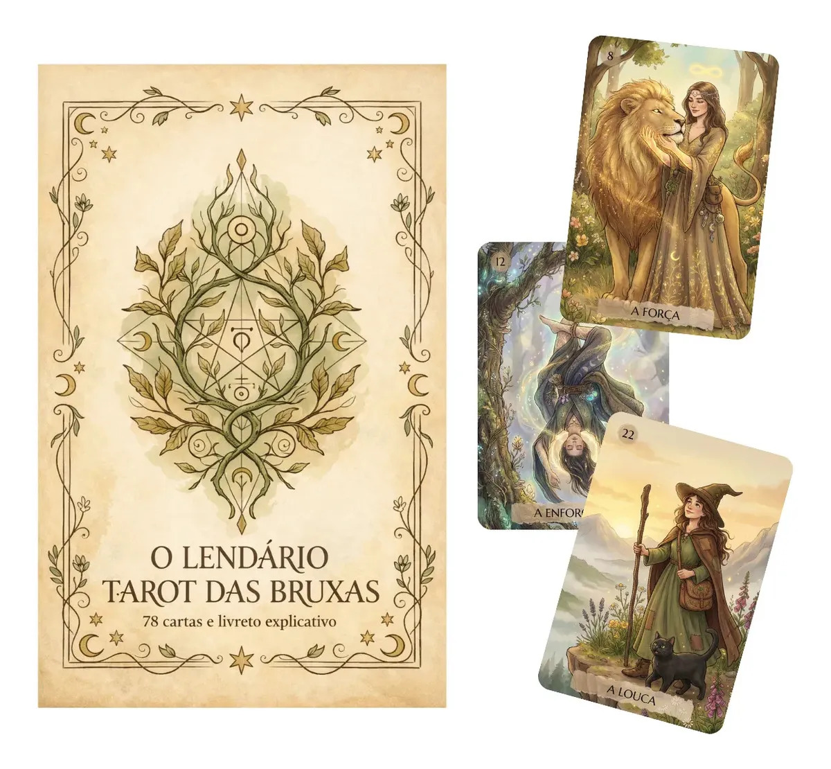 O Lendário Tarot Das Bruxas 78 Cartas Plastificadas E Manual