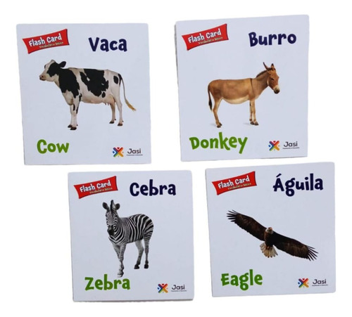 Flash Cards, Vocabulario 90 Pzas Español /ingles