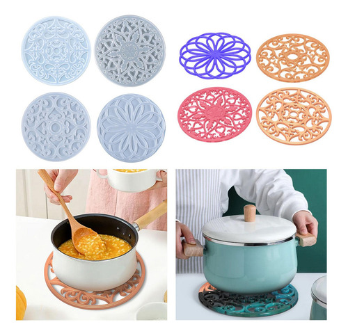 4x Alfombrillas De Silicona Para Tazas, Herramientas Diy,