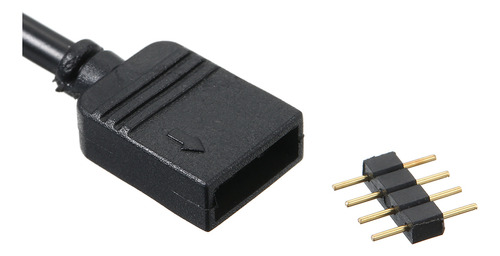 Tira Led De Conectores Macho De 4 Pines, Paquete De 50, Negr