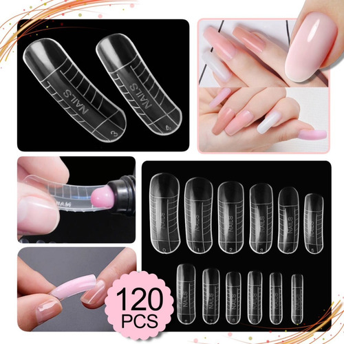 X120 Capsulas Dual Uñas System Polygel Acrylicas Gelificadas