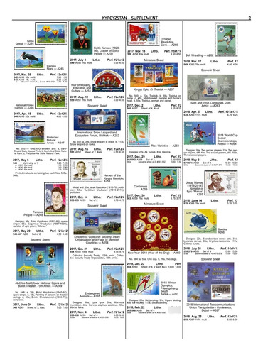 Catalogo Estampillas Scott 2020 Turkmenistan Kazygistan
