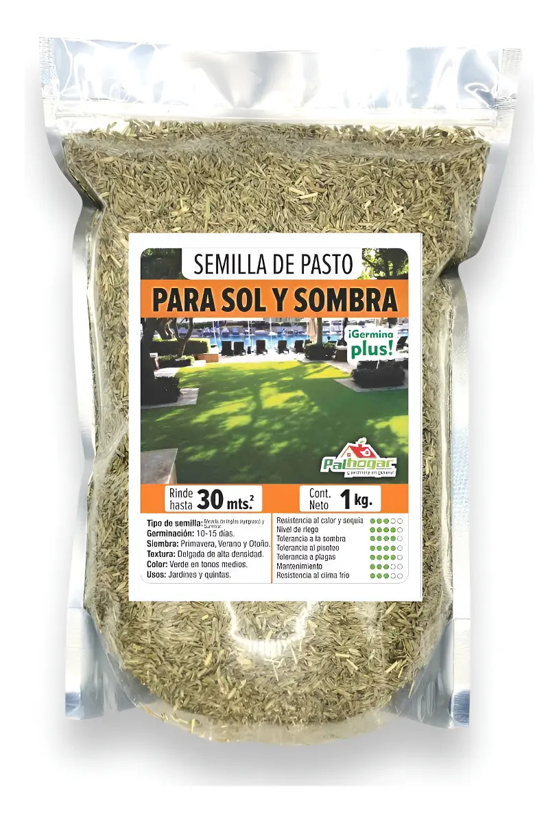 Semilla Césped 1kg Germinaplus Pasto Inglés Ryegrass Survivor 30m²