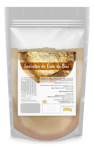 Kit 3x: Farinha De Grão De Bico Sabor Da Terra 250g