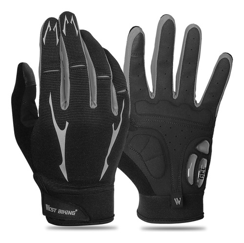 Guantes De Bicicleta De Montaña Con Dedos Completos, Pantall