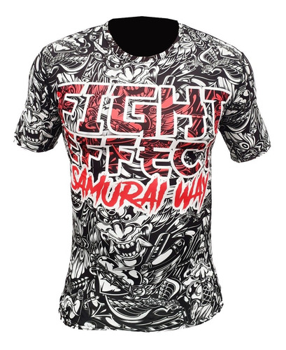 Rashguard Lycra Fight Effect Samurai Way Submission Mma Bjj