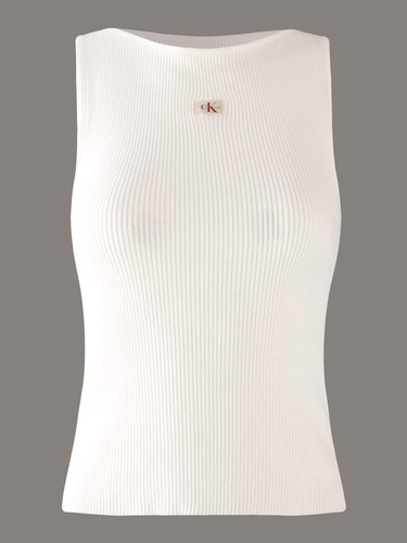 Top Blanco Calvin Klein Con Monologo Mujer