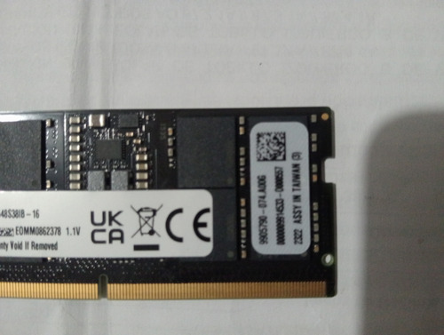 Memoria Ram Kingston Fury Impacto Ddr5 De 16 Gb 4800mhz. (Usado)