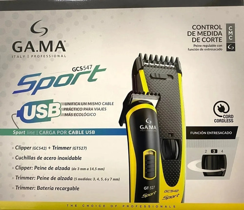 Gama Cortadora De Pelo Sport Trimmer Gt527 + Clipper Gc542