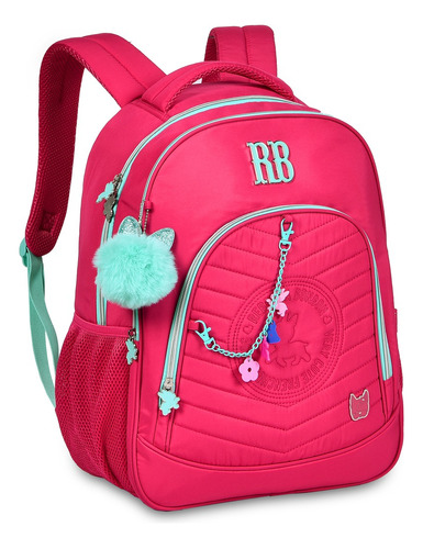 Mochila Rebecca Bonbon Bolsa Feminina Adolescente Moderna Cor Rosa