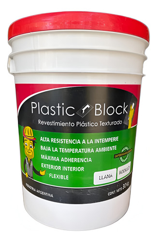 Revestimientos Texturados Plastic Block Llana 30kg Celeste