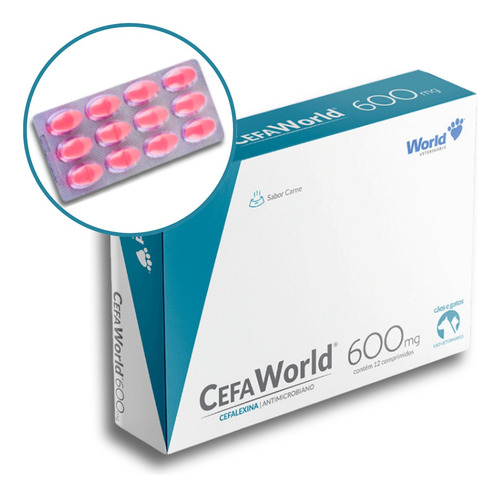 Cefaworld 600 Mg Antimicrobiano Com 12 Comprimidos
