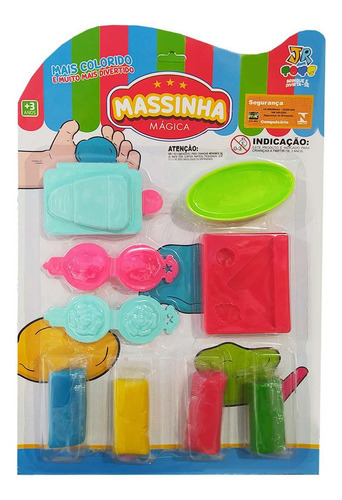 Brinquedo Massinhas + Forminhas Massinha Mágica - Jr Toys