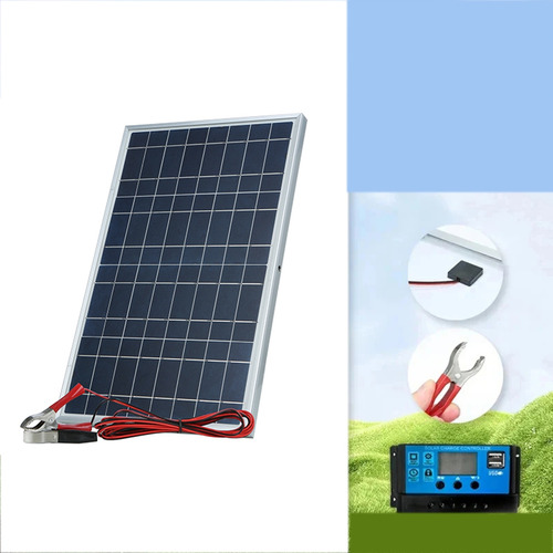 Kit Completo De Paneles Solares Crystally-12v, Portátil, 30