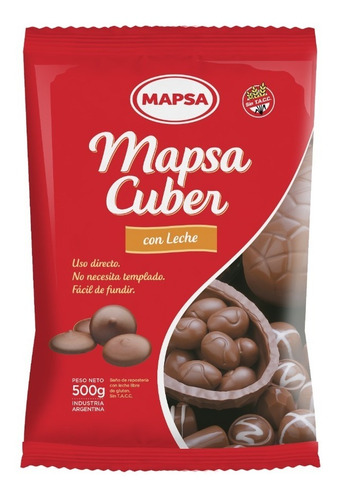 Chocolate Baño De Reposteria Leche Mapsa Cuber 10 X 500 Grs