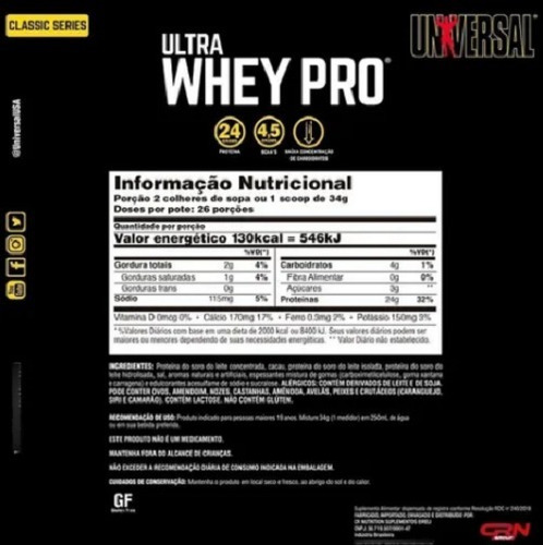 Imagem 2 de 2 de Ultra Whey Pro 909g - Universal Nutrition