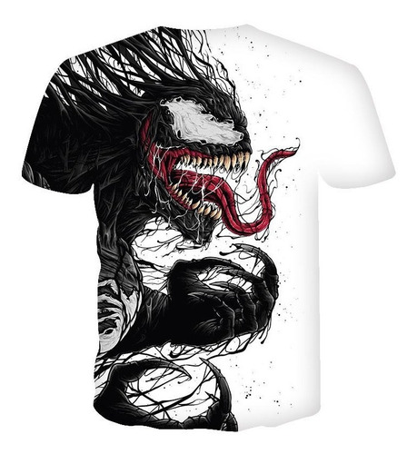 Camisa Compressão Venom Marvel - Camiseta Manga Curta Slim