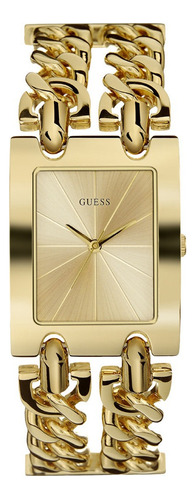 Reloj social cuadrado dorado Guess W1117l2 para mujer