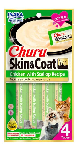 Inaba Churu Skin & Coat Sabor Pollo Con Ostiones