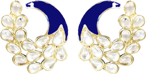 Aretes De Pavo Real Moonstruck Para Mujer (azul)