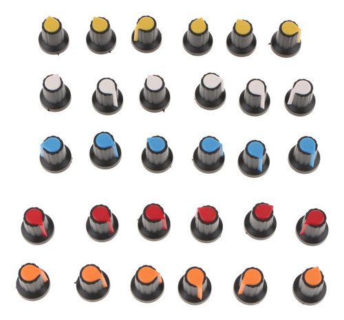 30pcs Wh148 Ag2 Potenciómetro Perilla Sombrero Componentes