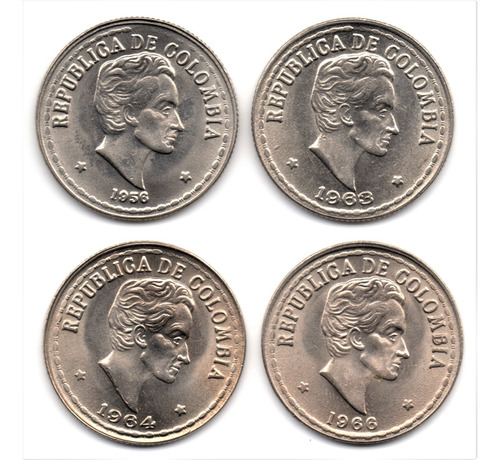 20 Centavos 1956, 1963, 1964 Y 1966 Nuevas