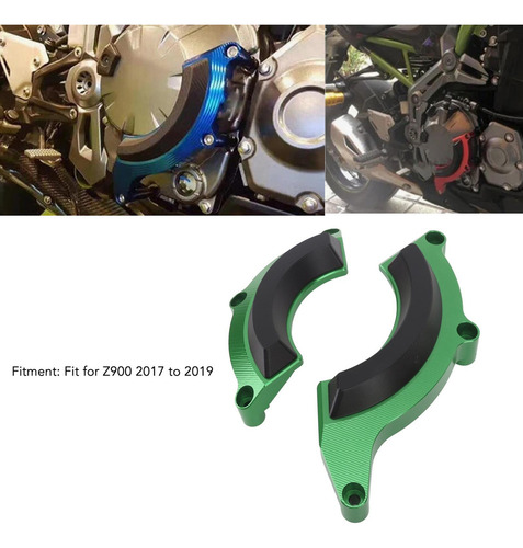 Cubierta Protector Motor Motociclet For Kawasaki Z900 Verde