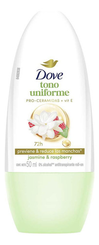 Desodorante Dove Roll-on Tono Uniforme Jasmine y Raspberry 50ml