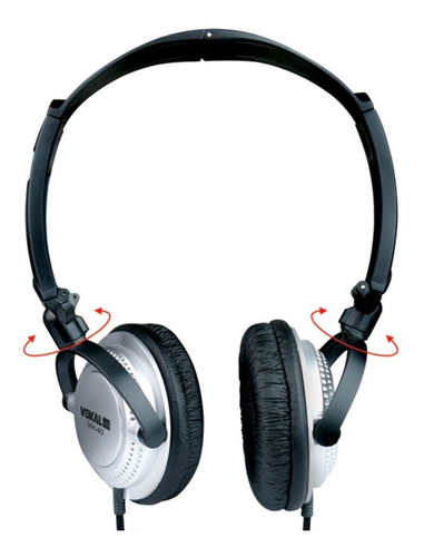 Imagem 1 de 6 de Headphone Ouvido Vokal Vh40 Silver C/ Plug P10 Profissional