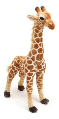 Jirafa de pie de peluche realista, grande, 50 cm