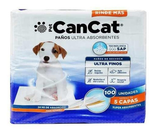 Paños De Adiestramiento 100 Unidades Clean Perros Absorbente