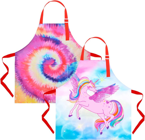 Kids Apron, Kids Art Apron Girls Boys Painting Apron With Po