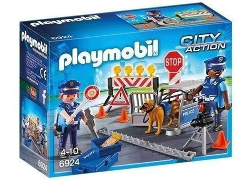 Playmobil City Action Control De Policia Con Perro 6924