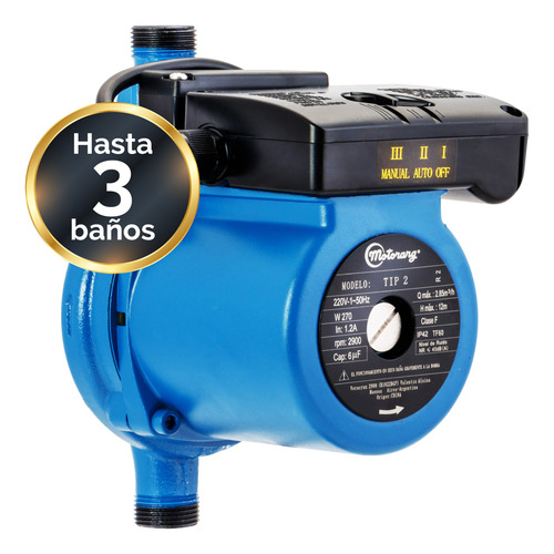 Imagen 1 de 12 de Bomba Presurizadora Motorarg Tip2 270 Watts