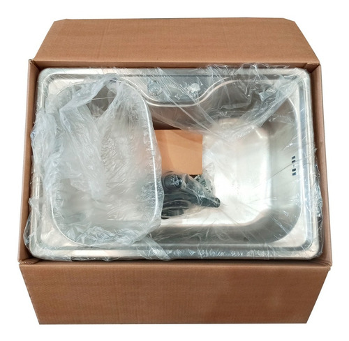 Imagen 6 de 10 de Bacha Cocina Pileta Simple Acero Inox 304 Escurridor 66cm