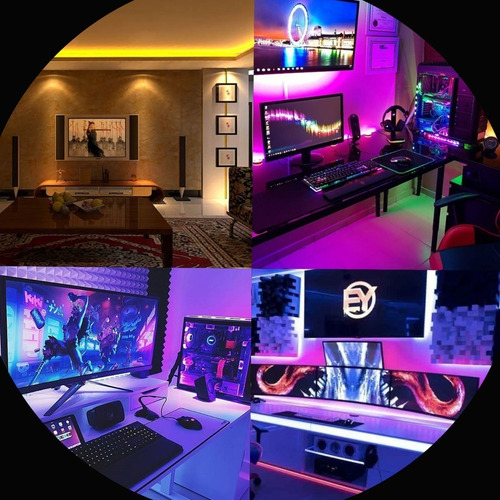 Tira Luz Led Rollo 10 Metros Rgb Eliminador Control