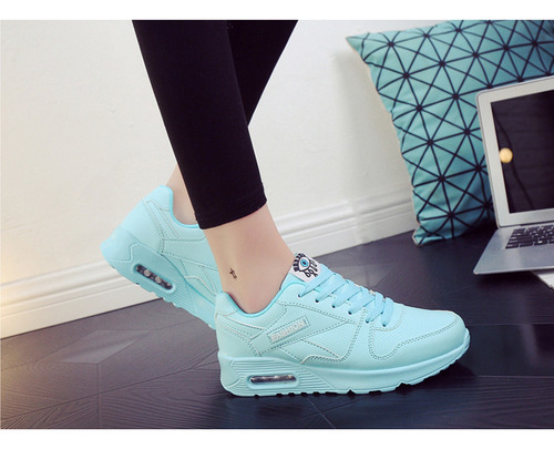 Tenis Deportivos Con Cápsula De Aire Para Mujer, Blanco
