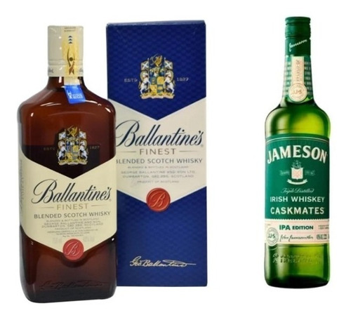 Combo Whisky Ballantines + Jameson Caskmates Ipa 2 X750 Cc