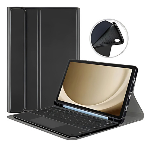 Funda Para Samsung A9 8.7 Smart Magnetica Teclado Bluetooth Color Negro