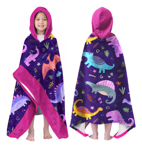 Toalla De Baño De Playa Con Capucha Para Niños, Poncho De Su