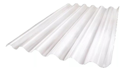 Chapa Plástica Sinusoidal Reforzada 4.5 Mt Blanca Traslucida Color Blanco