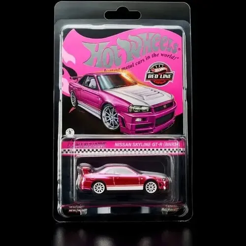 Hot Wheels Rlc Nissan Skyline Gt-r Bnr34 Pink Red Line Club Cor